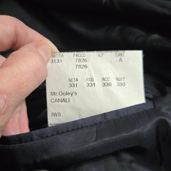 Canali Vintage Navy Single Breasted Italian Wool Blazer Sz 50L - Picture 12 of 12